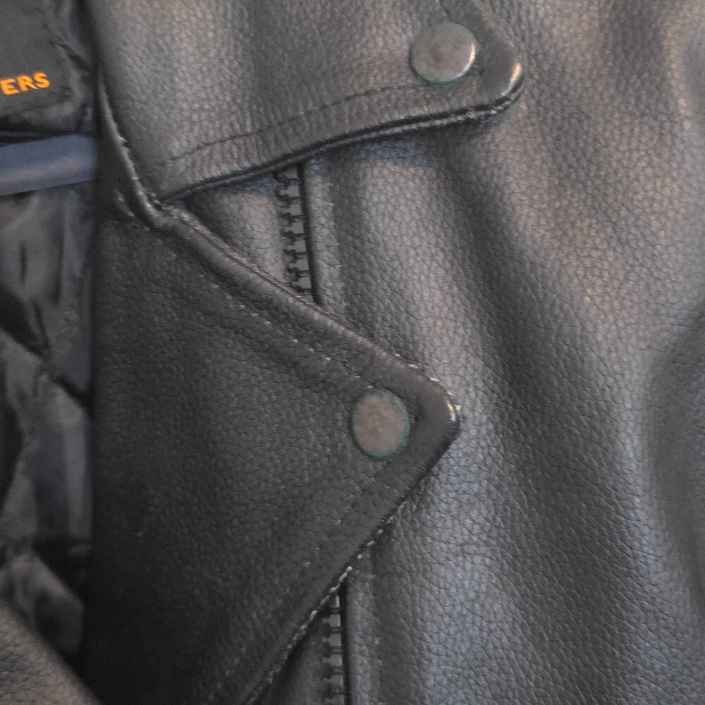 Vance Black Leather Premium Cowhide Braid Motorcycle Jacket - Woman's Size L - Picture 11 of 15